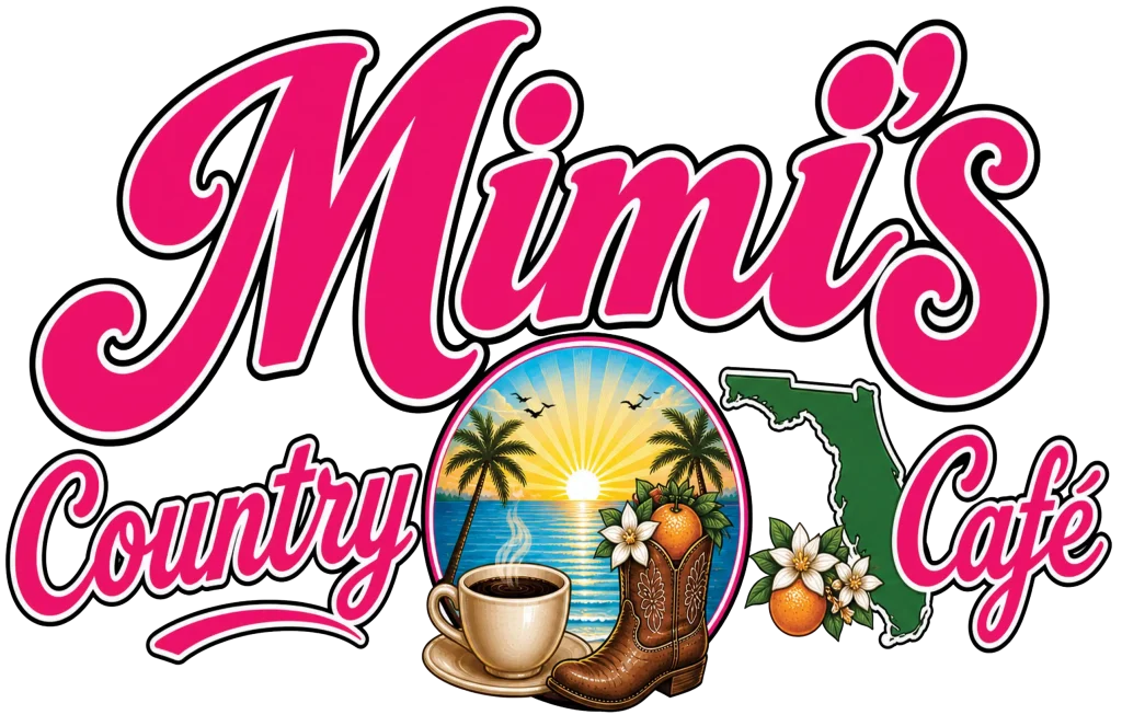 "Logo for Mimi's Country Cafe featuring rustic country-style typography with a warm, welcoming design that reflects a family-owned breakfast and lunch restaurant in Naples, Florida."